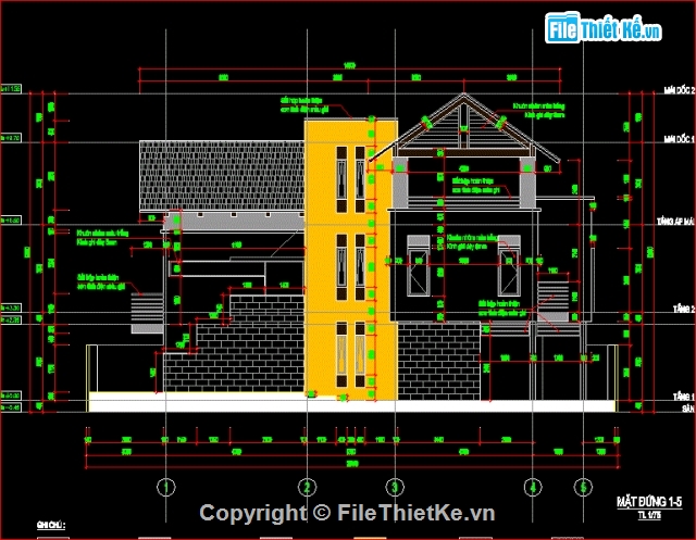 Biệt thự 3 tầng,kiến trúc biệt thự,kết cấu biệt thự,dự toán biệt thự,điện biệt thự